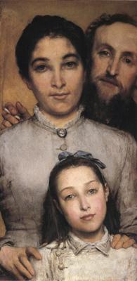 Alma-Tadema, Sir Lawrence Portrait of Aime-Jules Dalou,his Wife and Daughter (mk23) Spain oil painting art